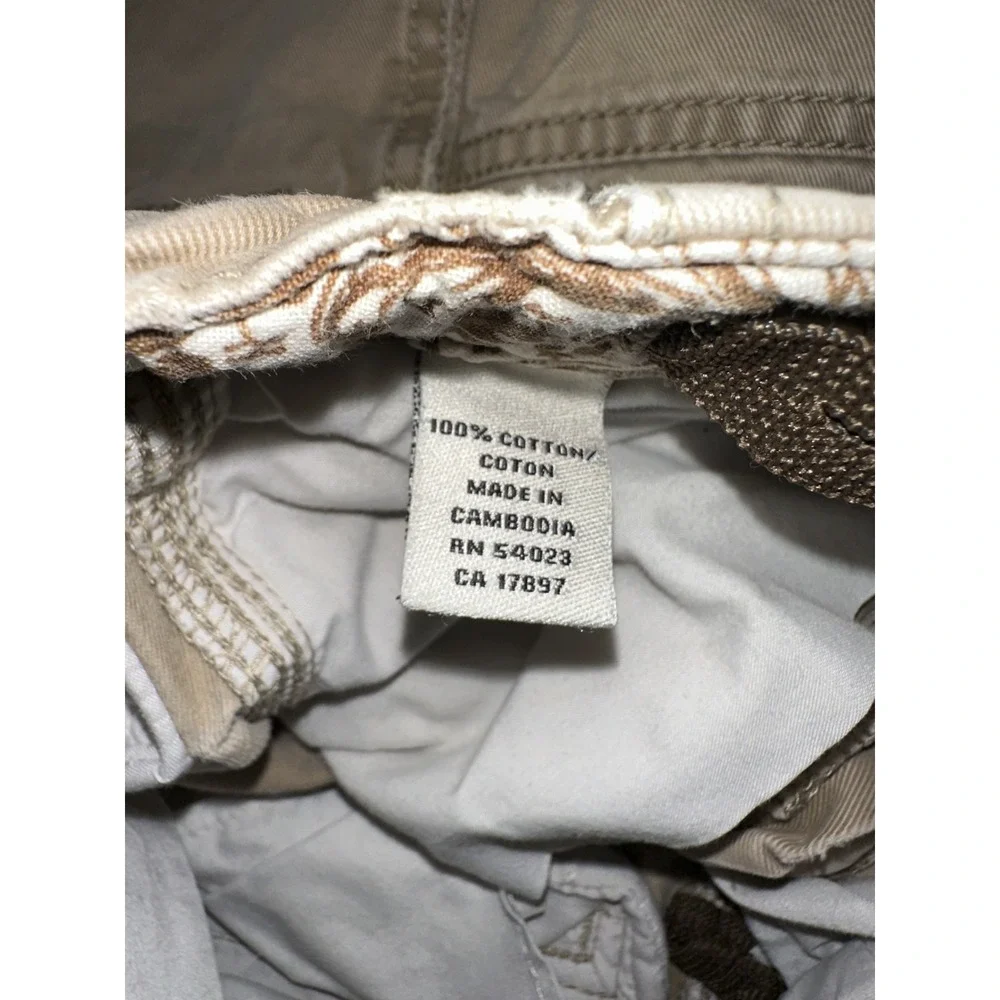 Old Navy Youth Sz 10 khaki Beige Cargo Shorts Surplus‎ 100% Cotton